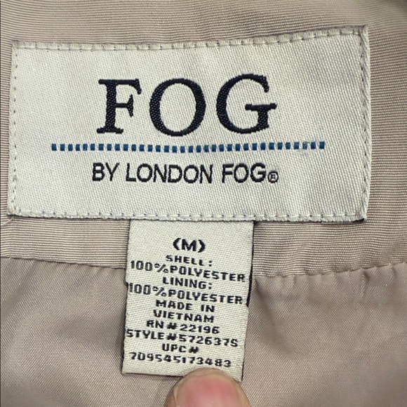 London Fog Light Tan Trench Coat - Picture 2 of 9